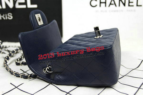 Chanel Classic MINI Flap Bag CF1115 Royal Cannage Pattern Silver