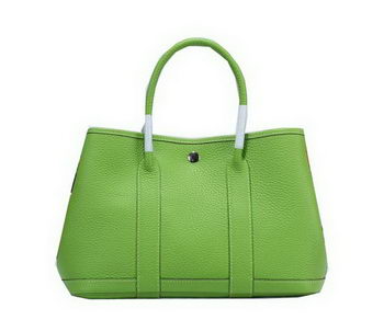 Hermes Garden Party 30cm Tote Bag Grainy Leather Green