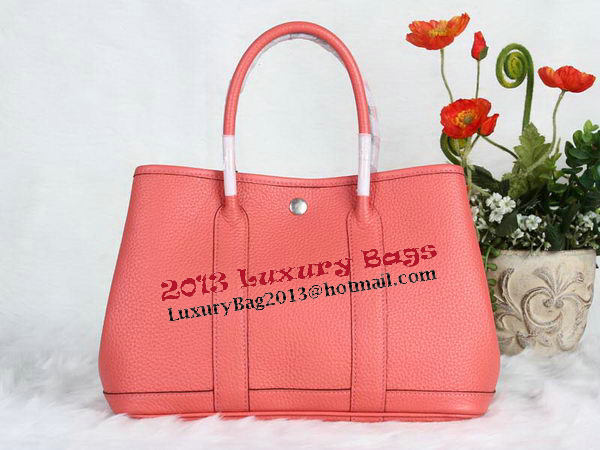 Hermes Garden Party 30cm Tote Bag Grainy Leather Pink
