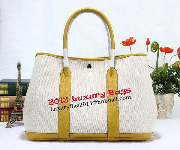 Hermes Garden Party 36cm Tote Bag Canvas Yellow