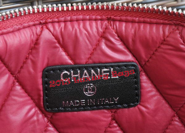 Chanel Clutch Bag Black Sheepskin Leather A82044 Silver