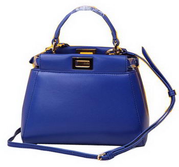 Fendi mini Peekaboo Bag Sheepskin Leather FD520885 Blue