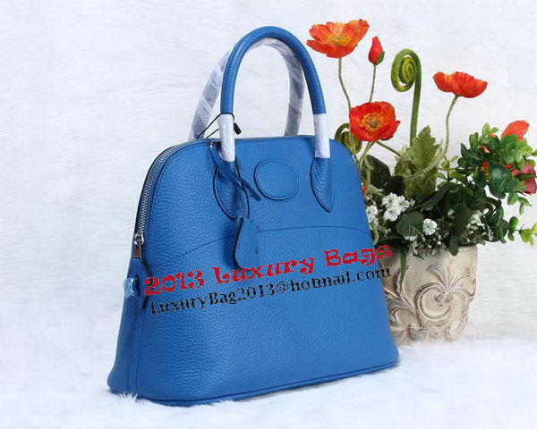 Hermes Bolide 31CM Calfskin Leather Tote Bag H509083 Blue