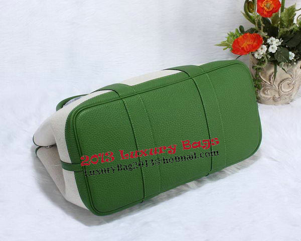 Hermes Garden Party 36cm Tote Bag Canvas Green