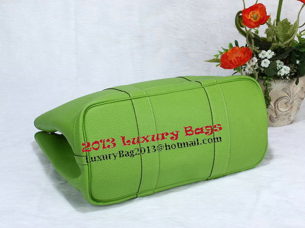 Hermes Garden Party 36cm Tote Bag Grainy Leather Green