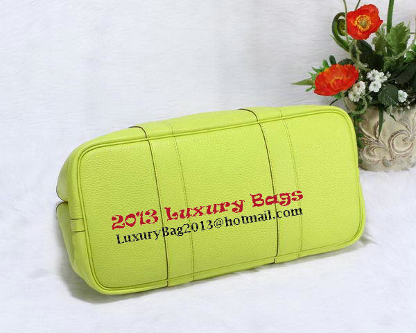 Hermes Garden Party 36cm Tote Bag Grainy Leather Lemon