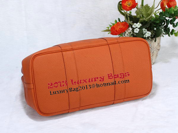 Hermes Garden Party 36cm Tote Bag Grainy Leather Orange