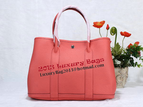Hermes Garden Party 36cm Tote Bag Grainy Leather Pink