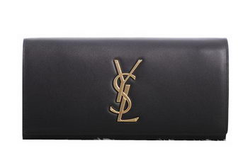 Saint Laurent Classic Monogramme Clutch Original Leather Y5486 Black