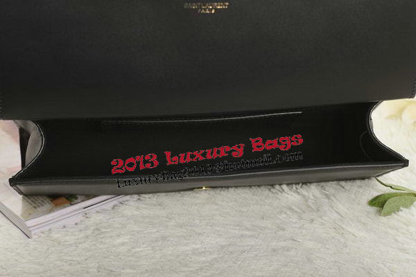Saint Laurent Classic Monogramme Clutch Original Leather Y5486 Black