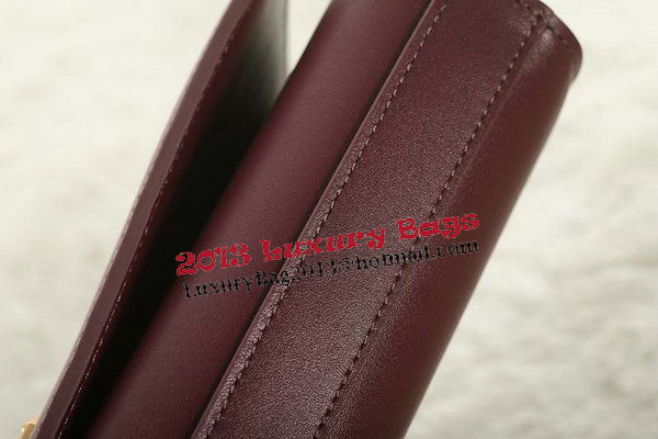 Saint Laurent Classic Monogramme Clutch Original Leather Y5486 Burgundy