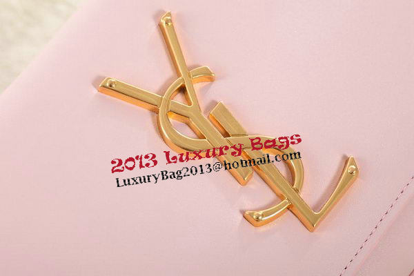 Saint Laurent Classic Monogramme Clutch Original Leather Y5486 Pink