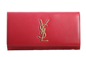Saint Laurent Classic Monogramme Clutch Original Leather Y5486 Red