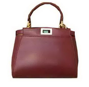 Fendi mini Peekaboo Bag Original Leather 55211 Burgundy