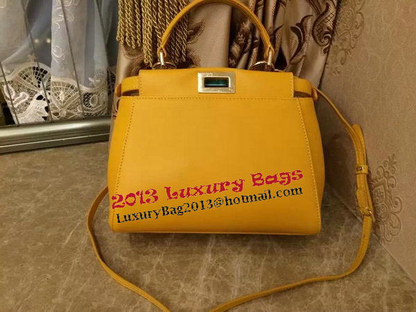 Fendi mini Peekaboo Bag Original Leather 55211 Yellow