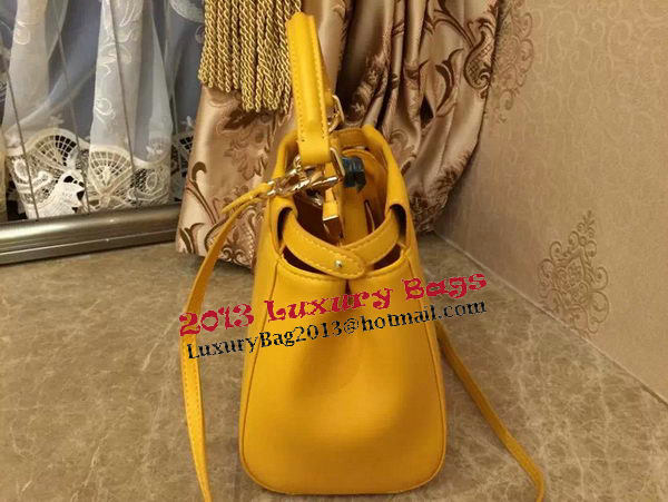 Fendi mini Peekaboo Bag Original Leather 55211 Yellow