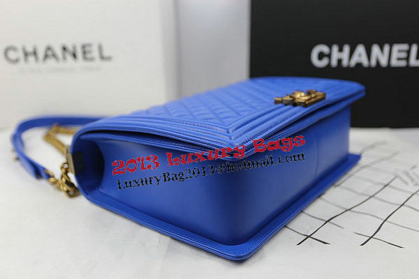 Chanel Boy Flap Shoulder Bag Original Sheepskin Leather A67087 Blue