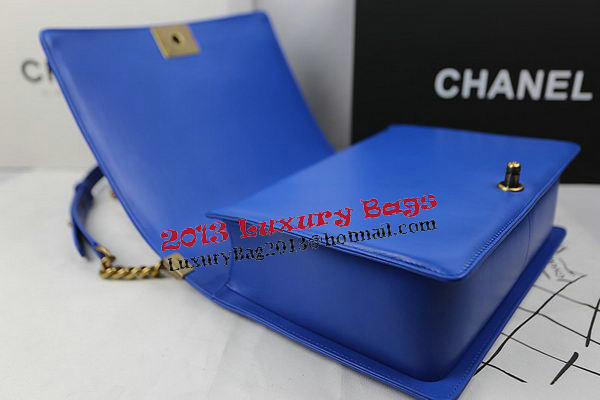 Chanel Boy Flap Shoulder Bag Original Sheepskin Leather A67087 Blue