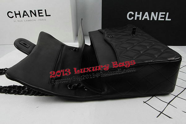 Chanel Classic Flap Bag Original Sheepskin Leather A1113 Black
