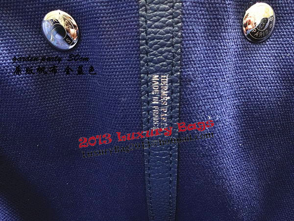 Hermes Garden Party 30cm Tote Bags Original Leather Blue
