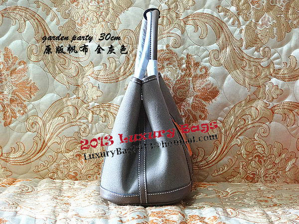 Hermes Garden Party 30cm Tote Bags Original Leather Grey