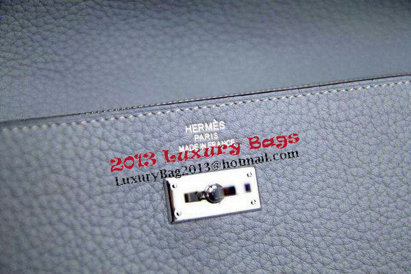 Hermes Kelly Wallet Togo Leather Bi-Fold Purse HA708W SkyBlue