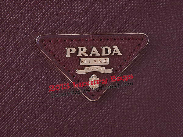 Prada Saffiano Leather Tote Bag PBN1801 Burgundy