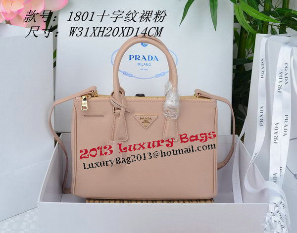 Prada Saffiano Leather Tote Bag PBN1801 Light Pink