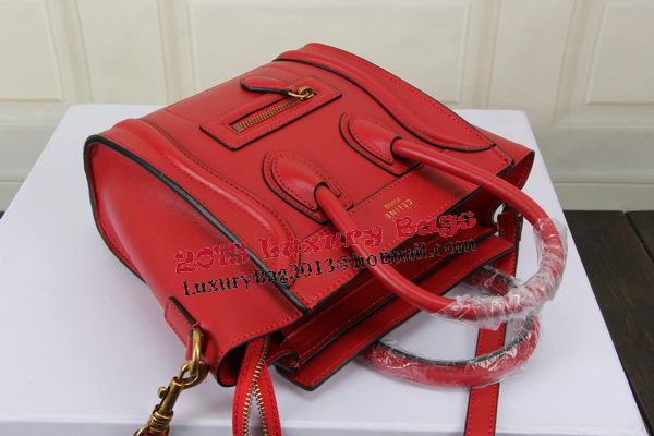 Celine Luggage Nano Bag Original Leather CTS3309 Red