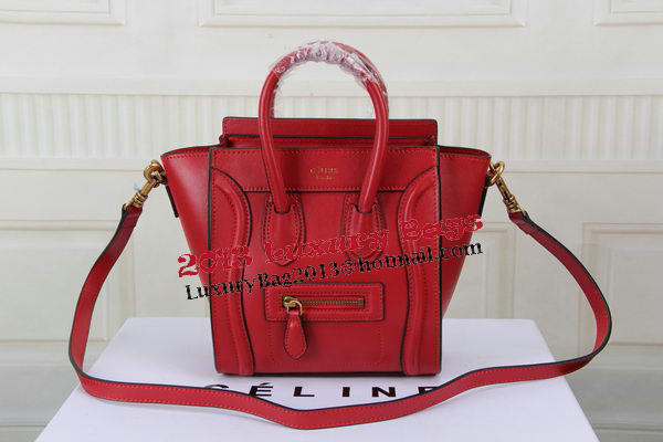 Celine Luggage Nano Bag Original Leather CTS3309 Red