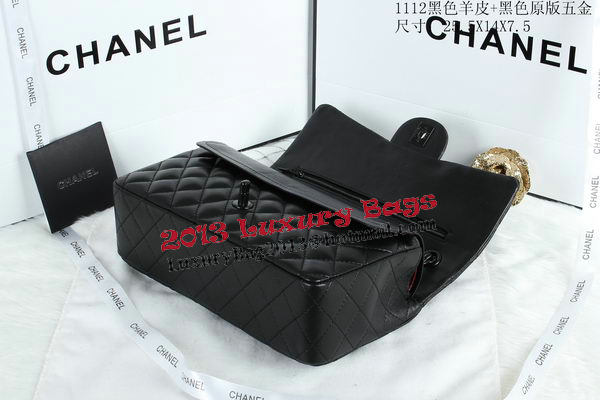 Chanel 2.55 Series Flap Bags Sheepskin Leather A1112 Black