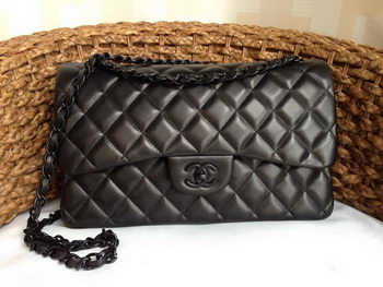 Chanel Classic Flap Bags Original Lambskin Leather A1113 Black