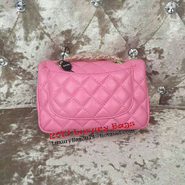 Chanel Classic MINI Flap Bag Sheepskin Leather A1115 Pink