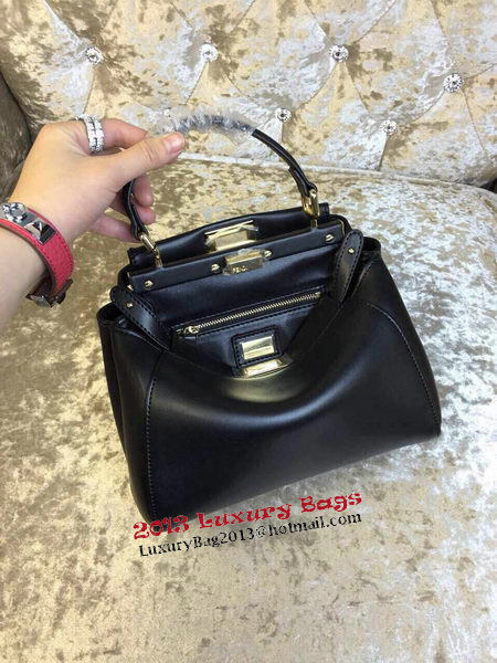 Fendi mini Peekaboo Bag Calfskin Leather 30320 Black