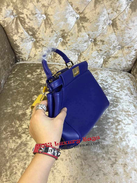 Fendi mini Peekaboo Bag Calfskin Leather 30320 Royal