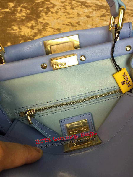 Fendi mini Peekaboo Bag Calfskin Leather 30320 SkyBlue