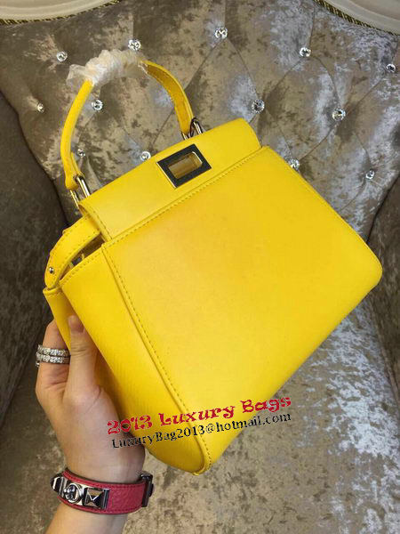 Fendi mini Peekaboo Bag Calfskin Leather 30320 Yellow