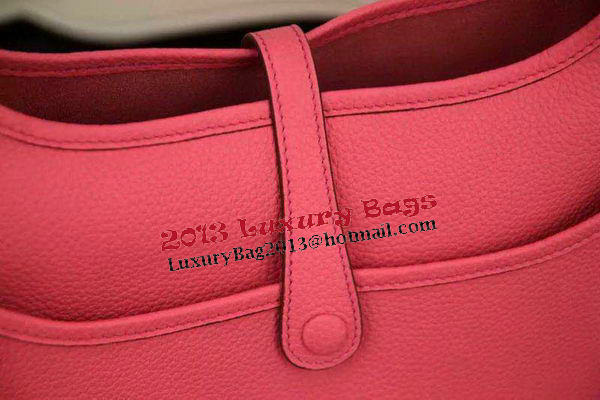 Hermes Evelyne 28cm Messenger Bag Original Leather H1188 Dark Pink