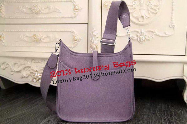 Hermes Evelyne 28cm Messenger Bag Original Leather H1188 Lavender