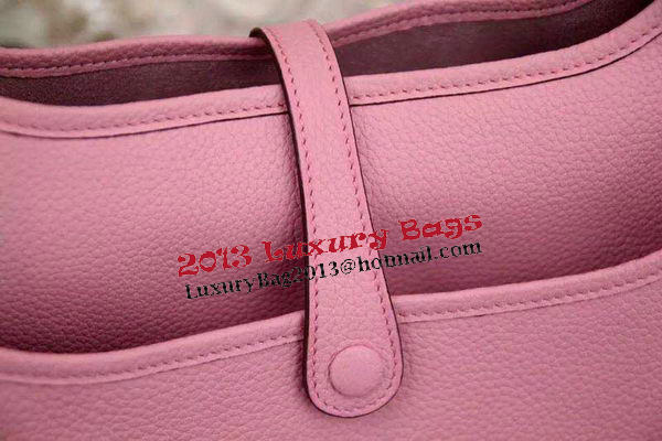 Hermes Evelyne 28cm Original calf leather Messenger Bag H1188 Pink