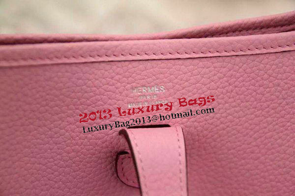 Hermes Evelyne 28cm Original calf leather Messenger Bag H1188 Pink