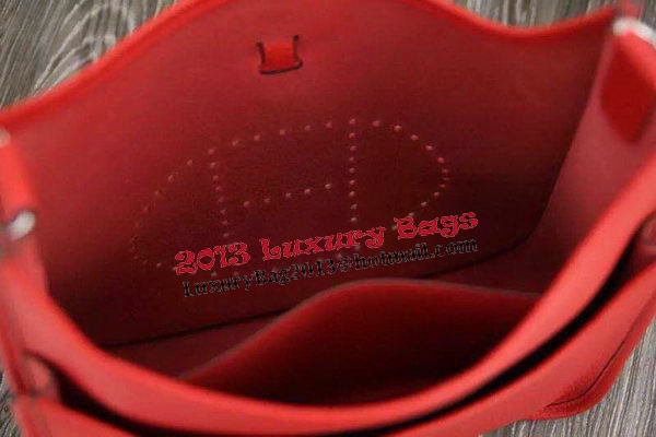 Hermes Evelyne 28cm Messenger Bag Original Leather H1188 Red