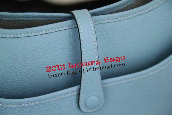 Hermes Evelyne 28cm Messenger Bag Original Leather H1188 SkyBlue