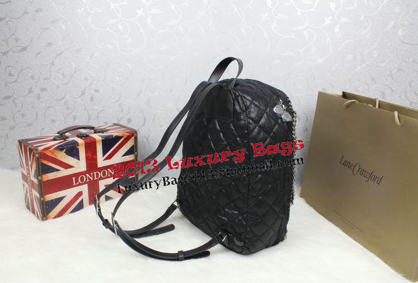 Stella McCartney Falabella PVC Fold Over Backpack SM879 Black