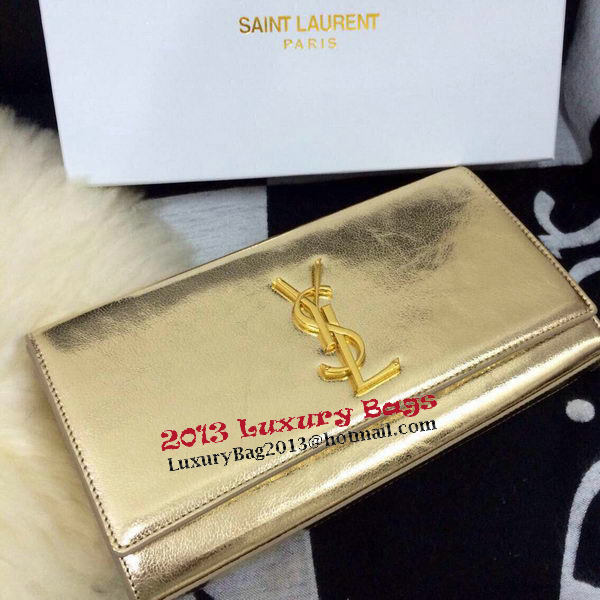 Yves Saint Laurent Classic Monogramme Clutch 30210 Gold