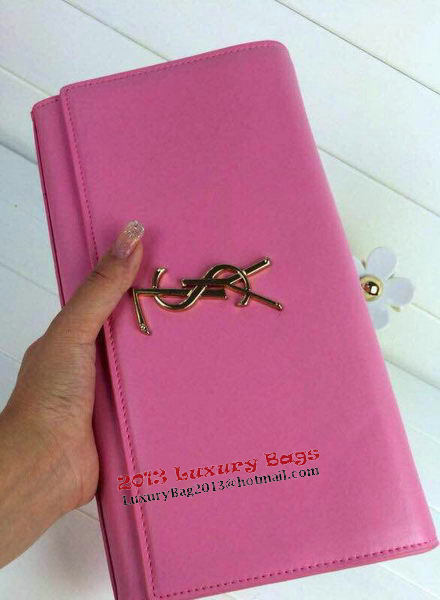 Yves Saint Laurent Classic Monogramme Clutch 30210 Pink