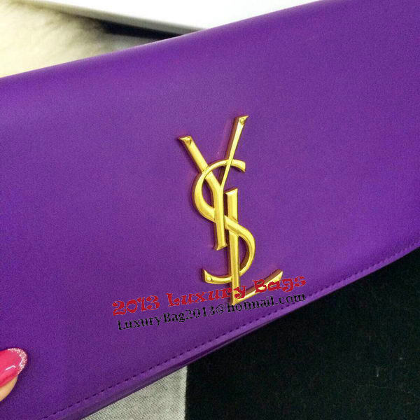 Yves Saint Laurent Classic Monogramme Clutch 30210 Purple