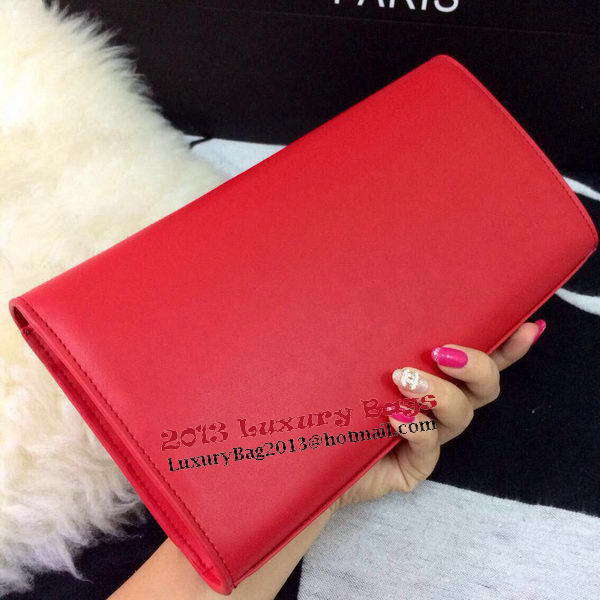 Yves Saint Laurent Classic Monogramme Clutch 30210 Red