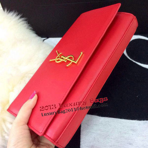 Yves Saint Laurent Classic Monogramme Clutch 30210 Red