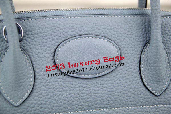 Hermes Bolide 31CM Original Leather Tote Bag SkyBlue